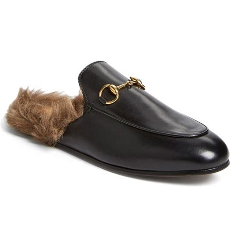 gucci fur slip on|slip on gucci price.